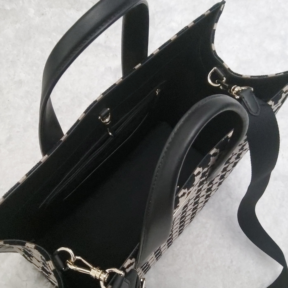 TWEED FOR FALL!  Kate Spade Houndstooth Tote - Picture 8 of 10